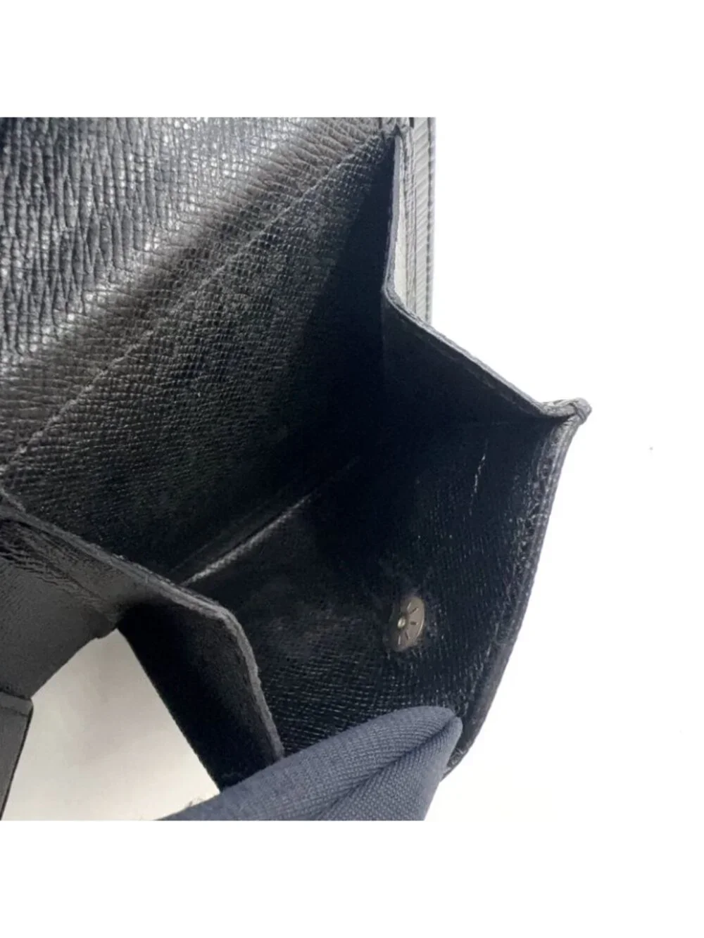 Louis Vuitton Portefeuille Marco NM Epi Noir Leather Black Bifold Wallet Silver